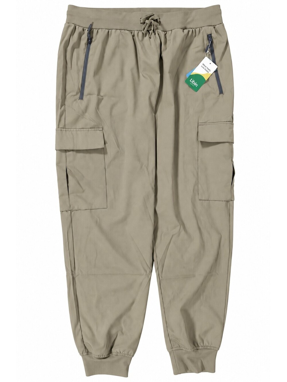 NWT Libin Men’s XL Water Resistant Cargo Hiking Joggers Olive